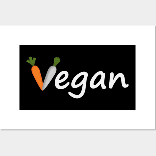 Vegan artistic typography design Posters and Art